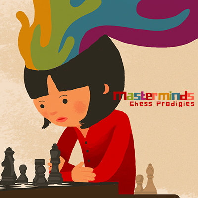 Masterminds Chess Girl Red Rainbow